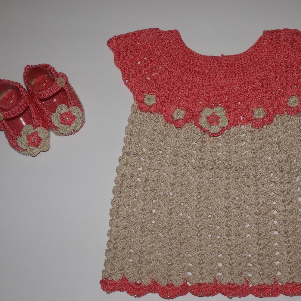Beautiful handmade crochet newborn set